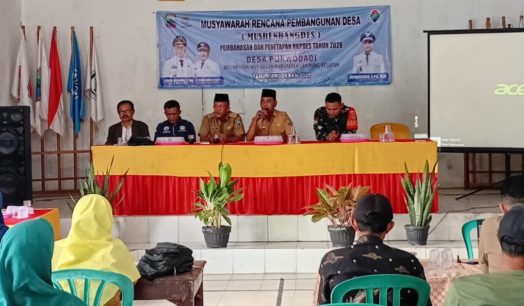 Desa Purwodadi Lampung Selatan Bentuk Tim Penyusun RKPDes 2026 dan Gelar RKP Pra-Musrenbangdes