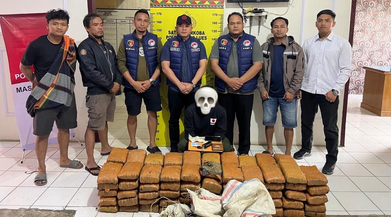 Mobil Nissan X Trail dan Pelaku Bawa Ganja 105 kg di Tangkap Polres Gayo Lues