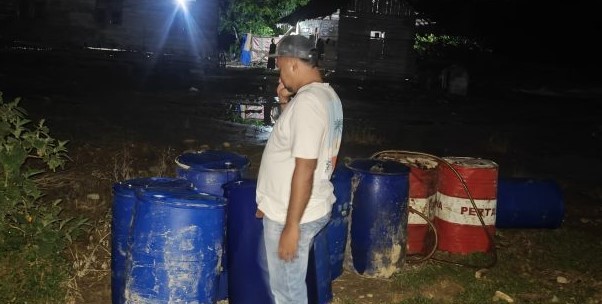 Polres Nagan Raya Temukan 2.000 liter BBM, Diduga Bio Solar tidak Bertuan di Beutong