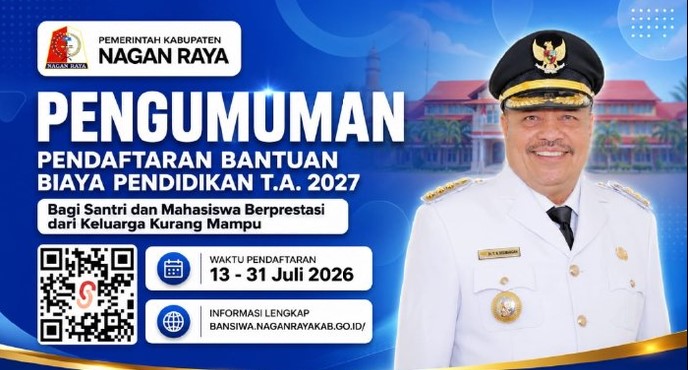 Syarat Terdaftar Desil 1-5, Pemkab Nagan Raya Buka Bantuan Beasiswa dan Santri untuk 2027