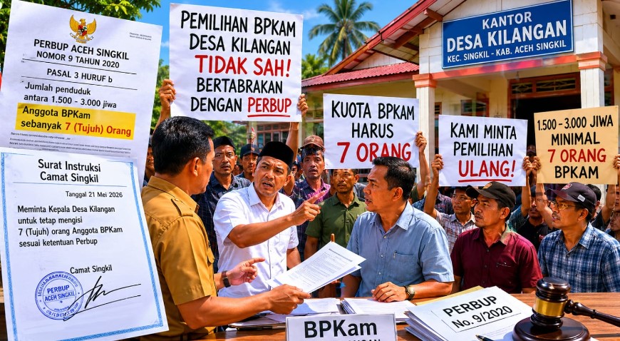 Dinilai kangkangi Perbup, Polemik Pemilihan BPKam di Aceh Singkil diminta Diulang