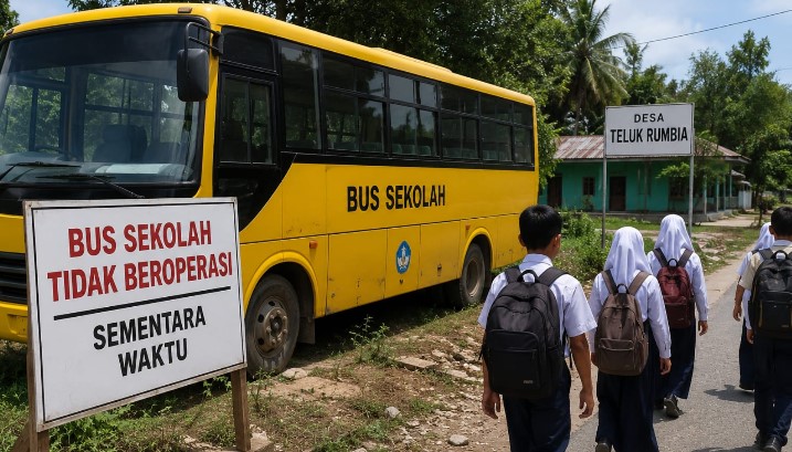 Aduh!! Bus Sekolah Teluk Rumbia tidak beroperasi Dua Bulan, Disdikbud Aceh Singkil jangan bungkam