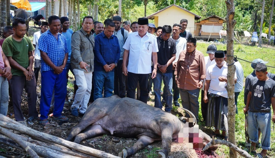 Bupati TRK Salurkan Daging Meugang Bantuan Presiden Prabowo