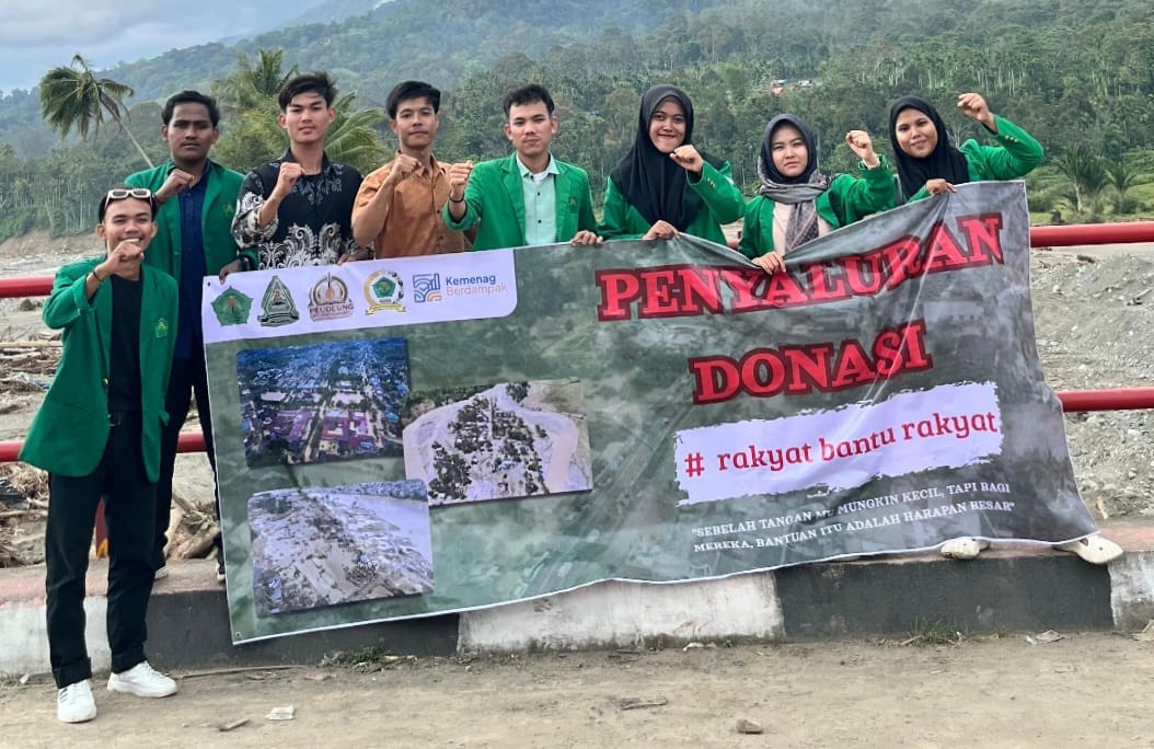Dema STAIN Meulaboh Salur Bantuan, Desak Pemerintah Pusat Tetapkan Sumatera Bencana Nasional