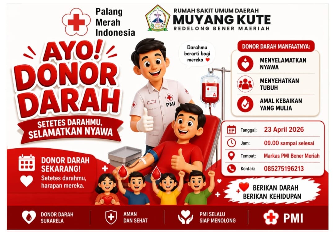 Kejar Ketersediaan Stok, PMI Bener Meriah Bereng RSUD Muyang Kute Bener Meriah Gelar Donor Darah