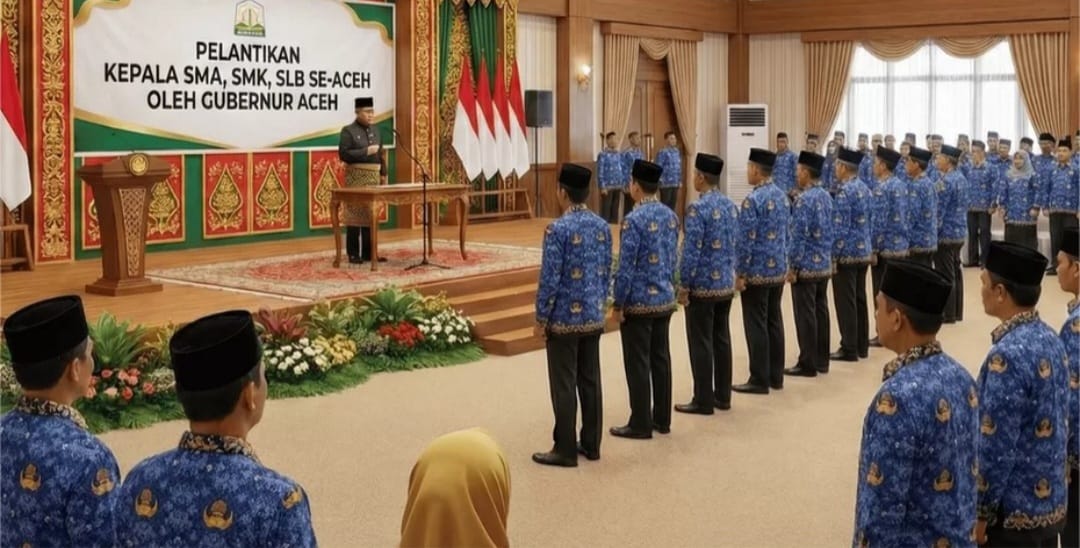 Meledak, 200-an Kepala SMA, SMK dan SLB se Aceh Dilantik, 21 Kepsek Bergeser di Aceh Selatan