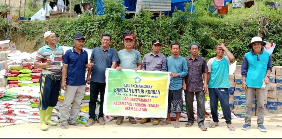 Bantuan Warga Trumon Tengah Aceh Selatan Tiba di Aceh Tamiang