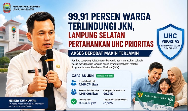 Akses Berobat kian Terjamin, 99,91 Persen Warga Lampung Selatan Terlindungi JKN, Dana PBI 2026 Rp.49,62 M