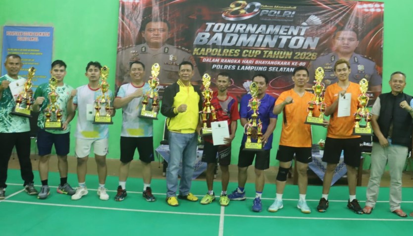 PB Bama Putra Raih Juara I Turnamen Bulutangkis Kapolres Lampung Selatan Cup 2026, Kategori Ganda Putra U-75
