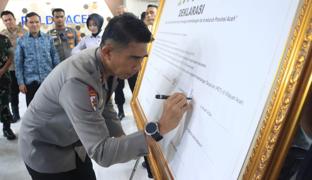 Kapolda Bersama Pemangku Kepentingan di Aceh Deklarasi Green Policing Berantas Tambang Ilegal