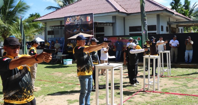 Bidik Sasaran !! HUT Bhayangkara ke 80, Polres Aceh Selatan Gelar Kejuaraan Menembak antar Instansi