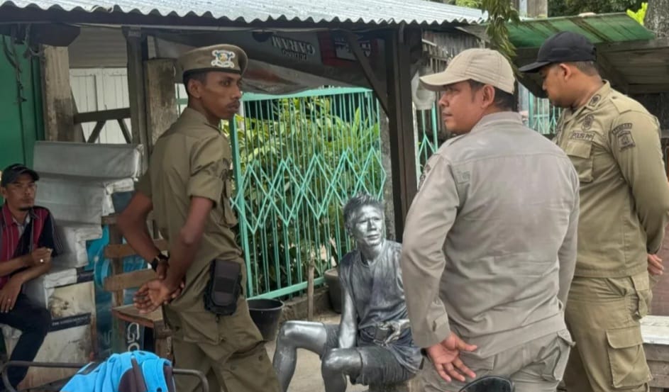 Manusia Silver Diamankan di Aceh Besar, Sat PP-WH Khawatir Potensi Eksploitasi
