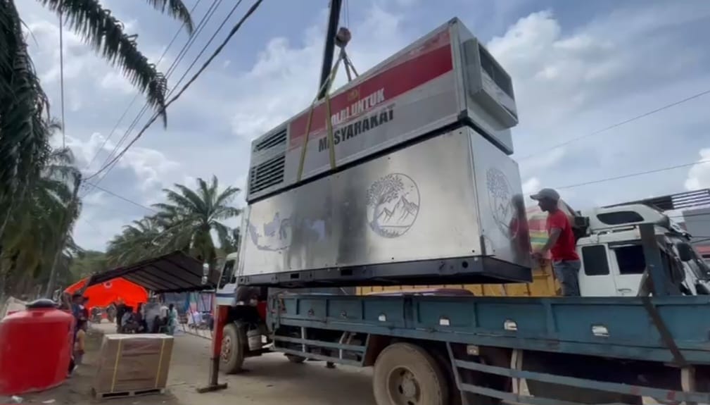 Polres Aceh Tamiang Terima Mesin Penghasil Embun Siap Minum dari Staf Logistik Polri