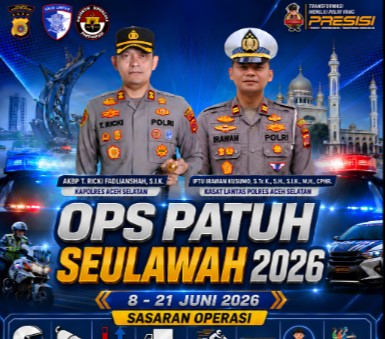 Selama 14 hari Polres Aceh Selatan akan Gelar Operasi Patuh Seulawah 2026, Ciptakan keselamatan dan ketertiban lalu lintas
