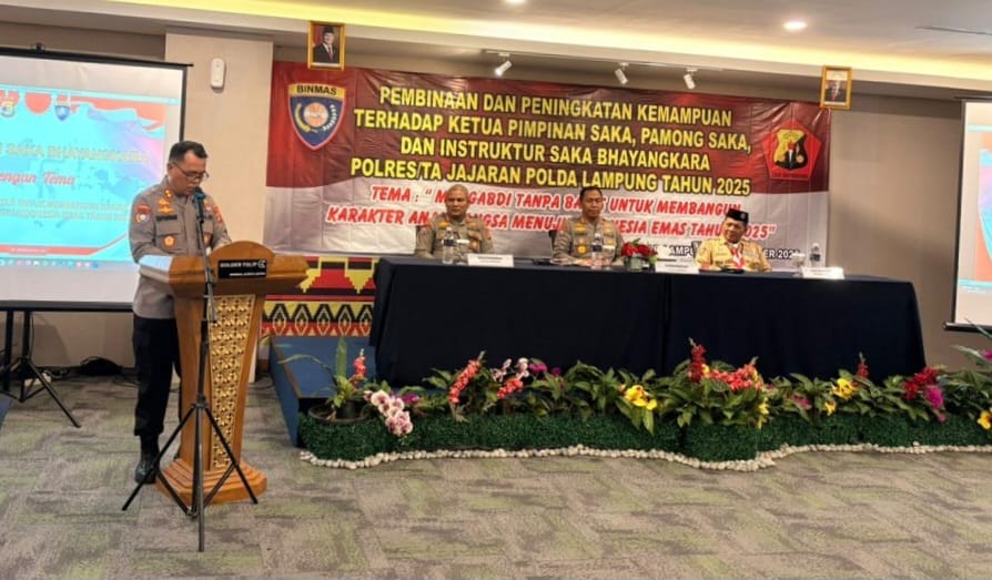 Ditbinmas Polda Lampung Gelar Pembinaan dan Peningkatan Kemampuan Saka Bhayangkara