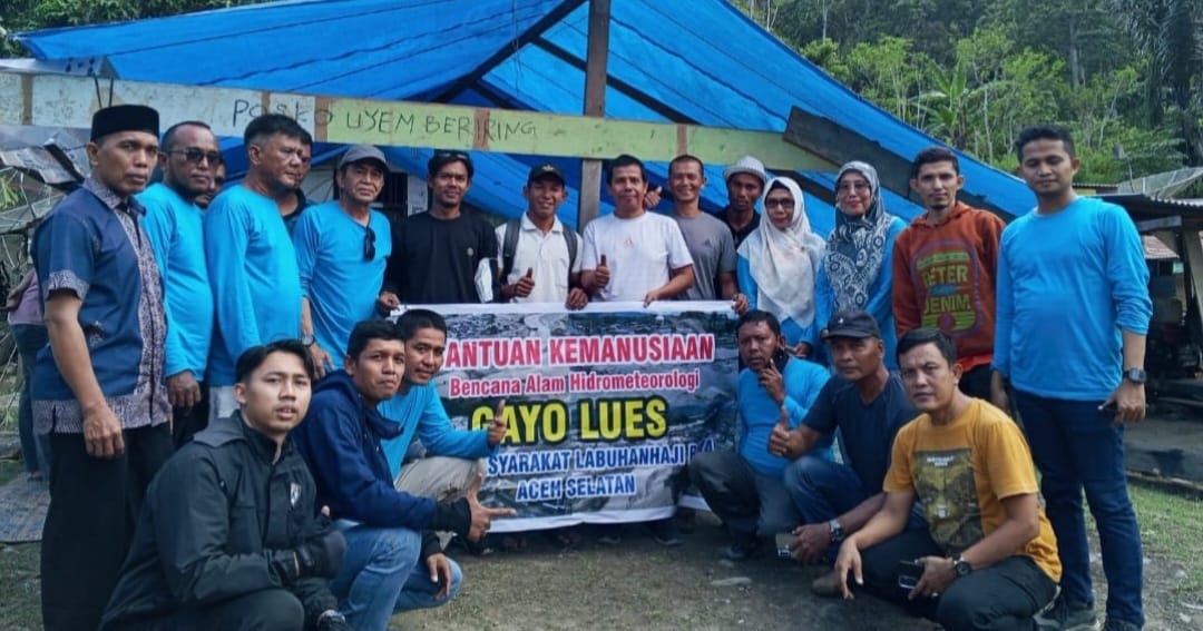 Warga Labuhanhaji Raya Aceh Selatan, Salur Bantuan Kemanusiaan untuk Korban Gayo Lues