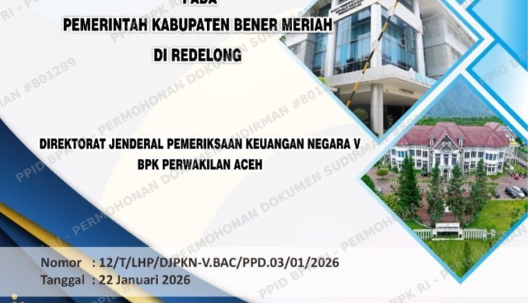 Kekurangan Volume 2 Paket pada Dinas PUPKP Bener Meriah 2024, Sebesar Rp.146 juta