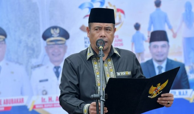 Tampil Sebagai Inspektur Upacara Harganas ke-33, Sekda Bener Meriah Sampaikan 3 Fokus Utama