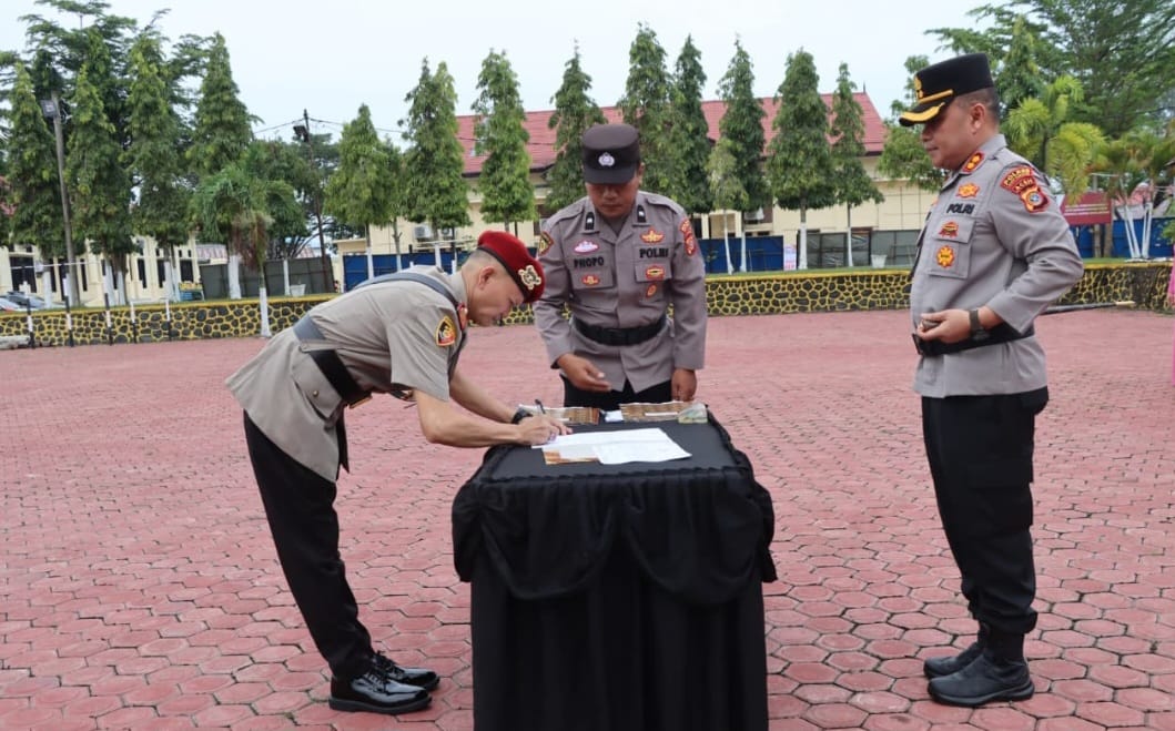 Kasat Reskrim Polres Aceh Tamiang Bersama 3 Pejabat Utama dan 2 Kapolsek Diganti
