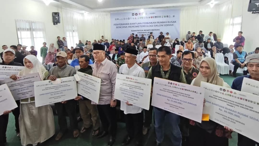 Jangan Coba-coba Dipotong! 194 KK Terima Stimulan I Rp4,09 M untuk Rumah Rusak di Bener Meriah