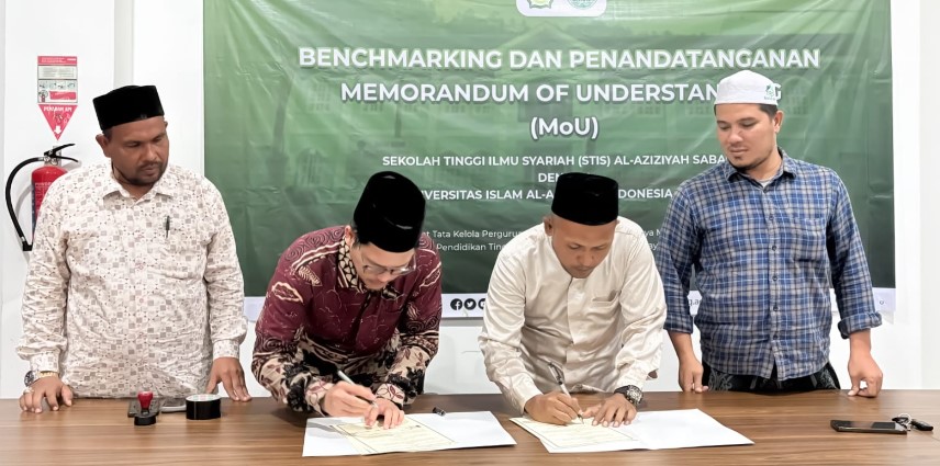 Tingkatkan Mutu Pendidikan, STIS Al-Aziziyah Sabang dan UNISAI Bireuen Jalin Kerjasama, Tandatangani MoU