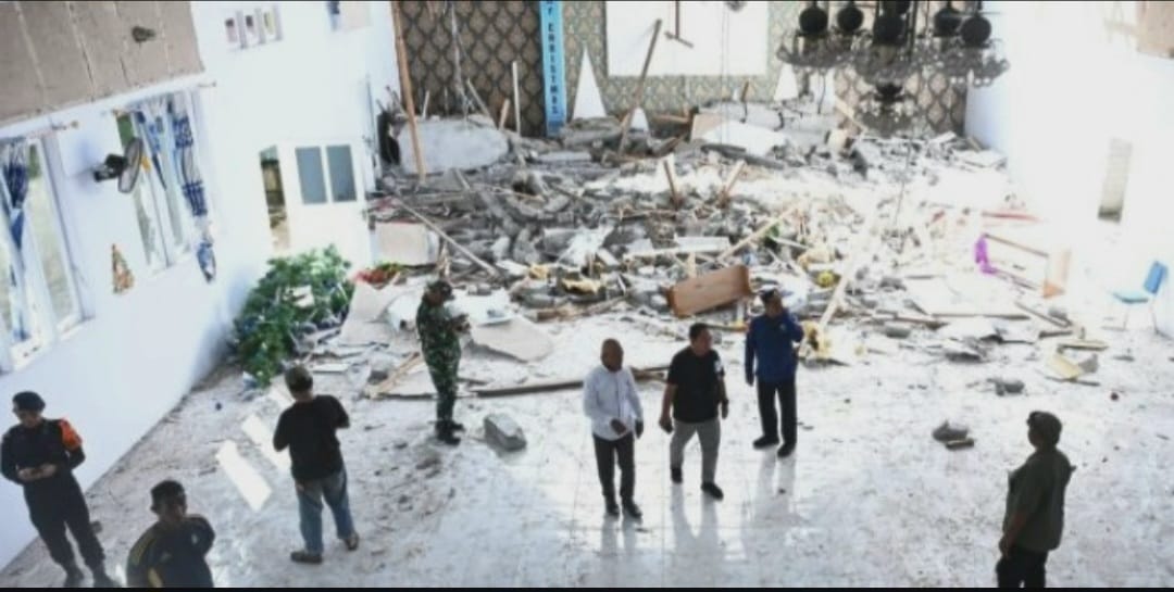 282 Rumah dan Tempat Ibadah di Batang Dua Ternate, Rusak Akibat Gempa Bumi