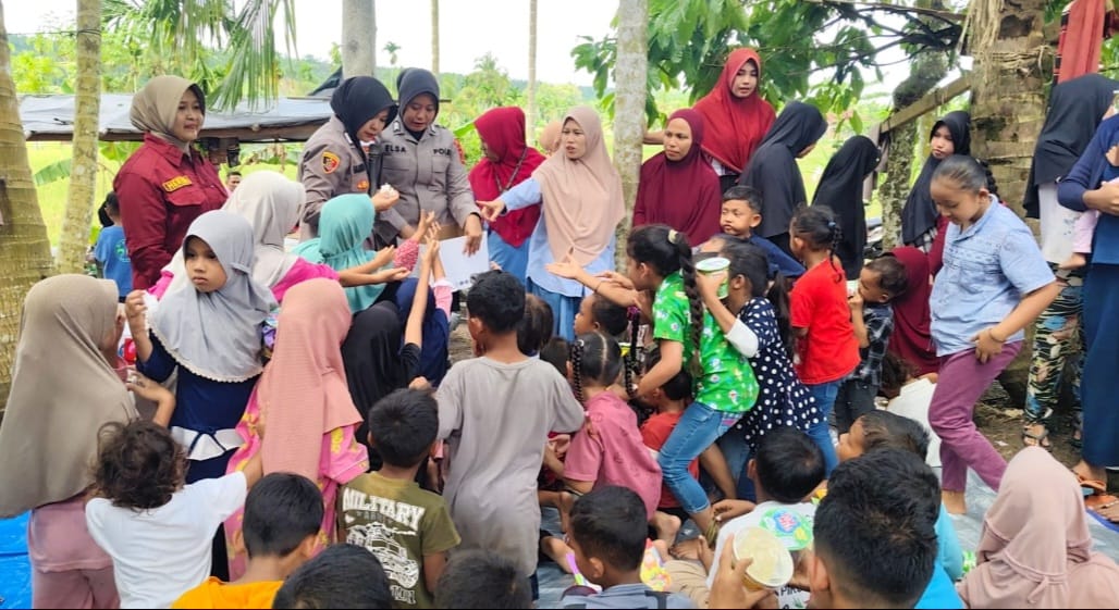 Polres Lhokseumawe Gelar Trauma Healing untuk Anak-anak Pascabencana Alam