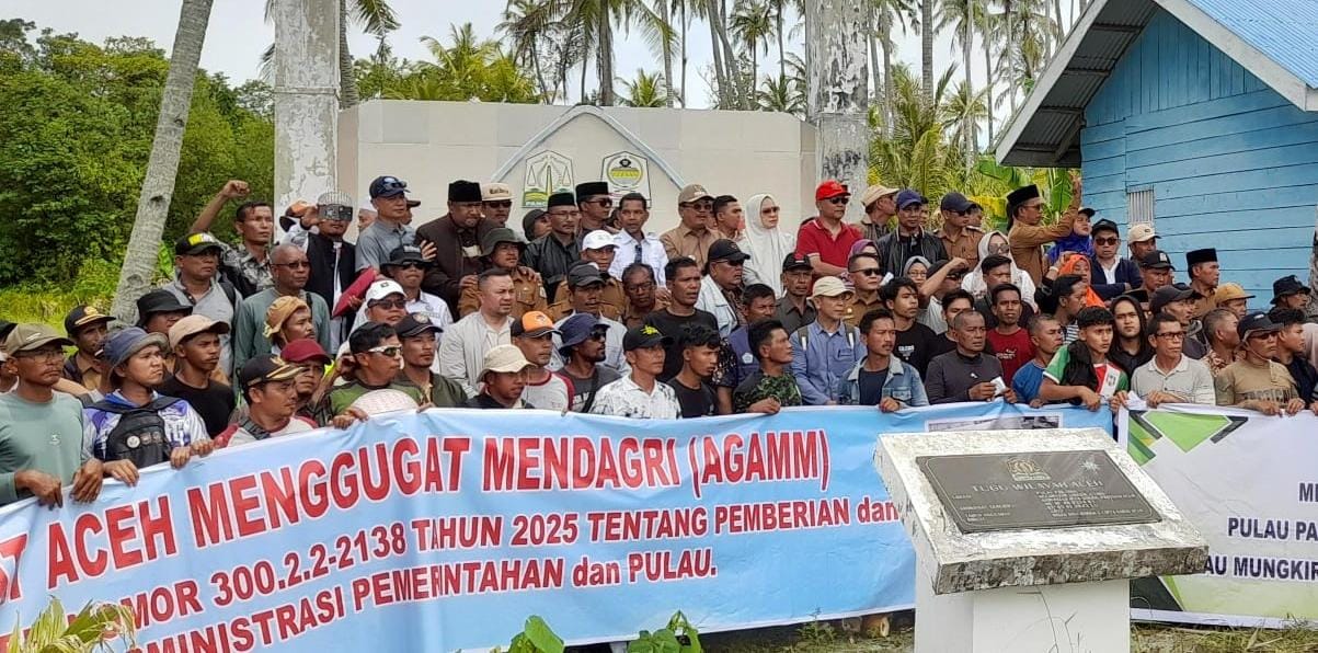 Menyala!! Masyarakat Aceh Singkil Duduki Empat Pulau dan Desak Mendagri Batalkan SK Wilayah Sumut