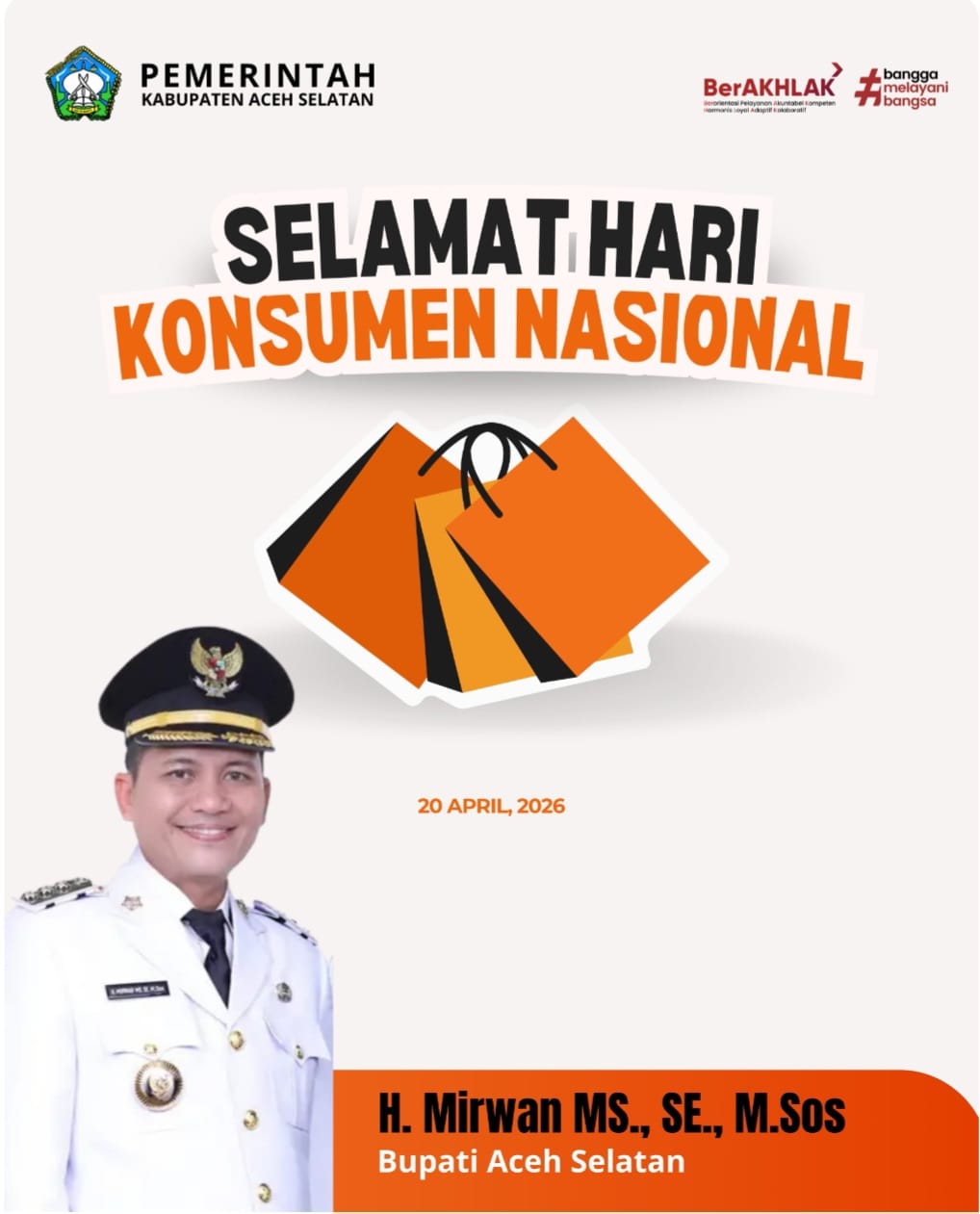 Iklan Hari Konsumen Nasional Bupati Aceh Selatan