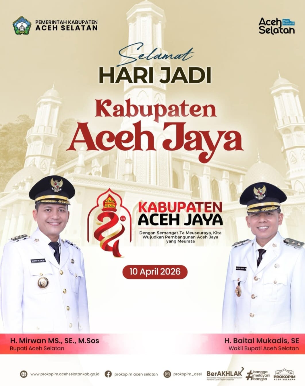 Iklan HUT Aceh Jaya ke 24