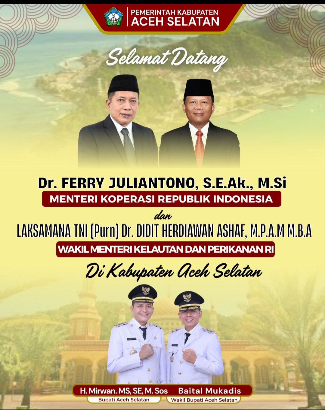 Iklan Menteri Koperasi Pemkab Aceh Selatan