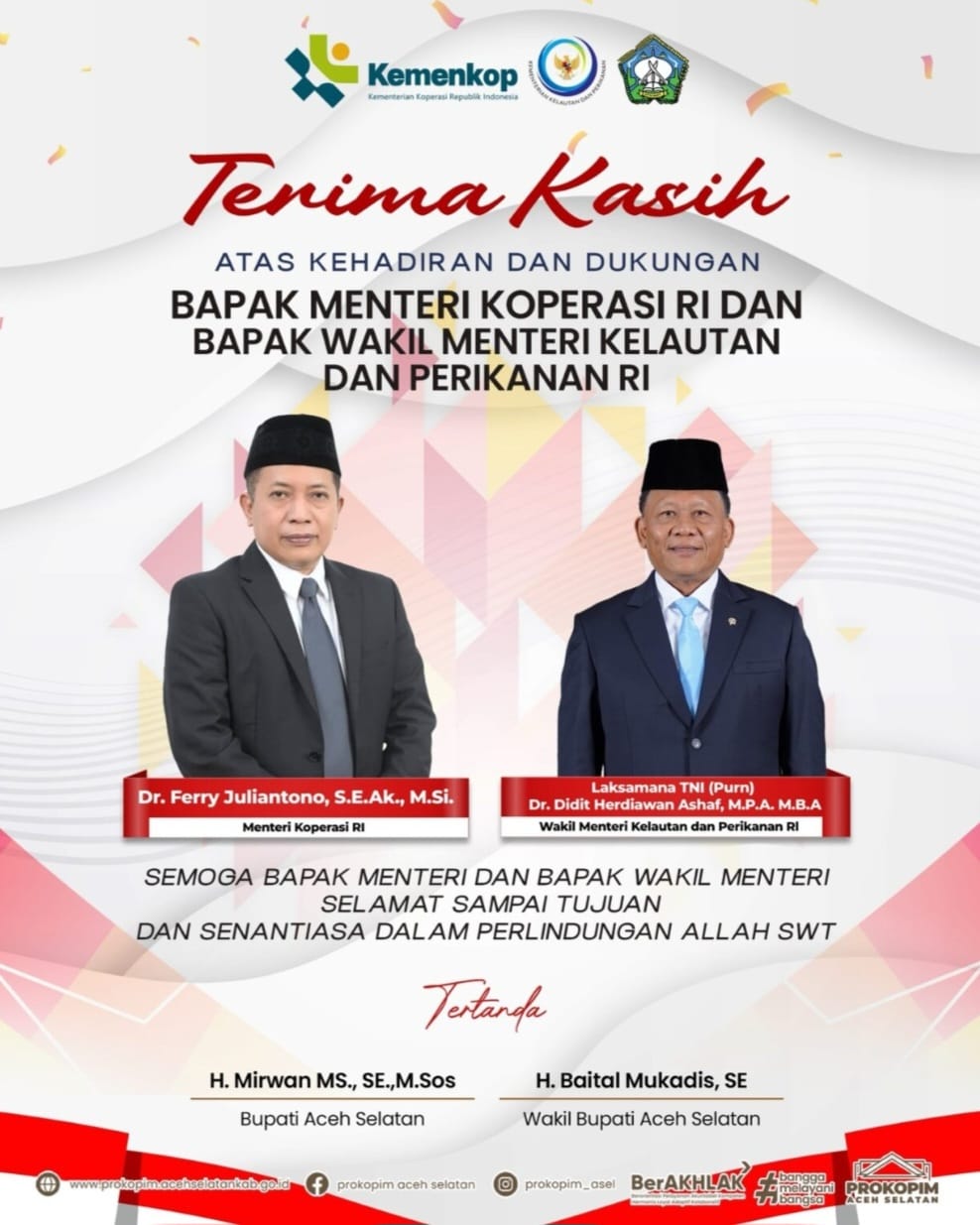 Iklan Meteri Koperasi dan Wamen RI SPBUN